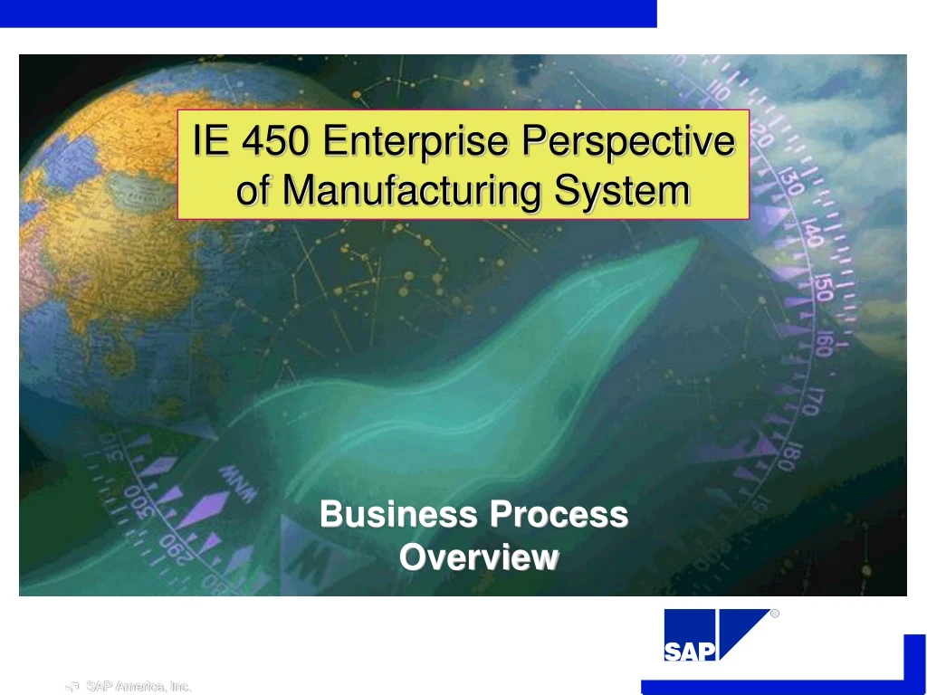 ie 450 enterprise perspective of manufacturing