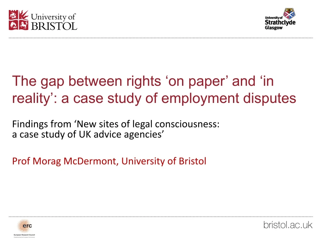 the gap between rights on paper and in reality a case study of employment disputes