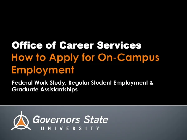 How to Apply for On-Campus Employment