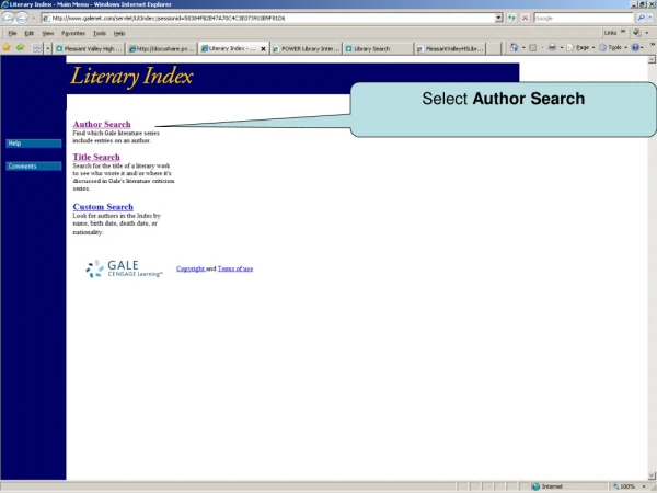 Select  Author Search