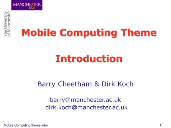 Mobile Computing Theme Introduction