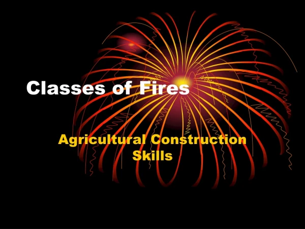 Classes of Fires