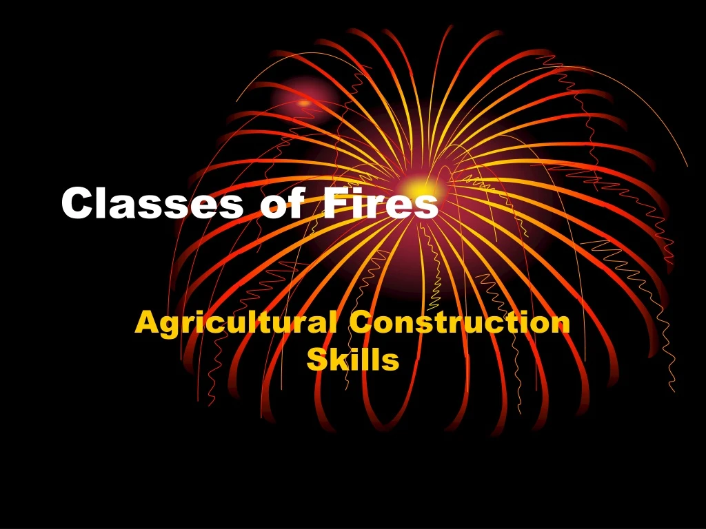 classes of fires