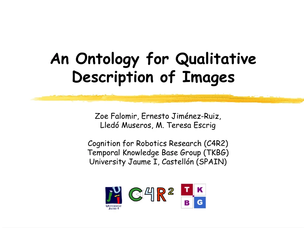 an ontology for qualitative description of images