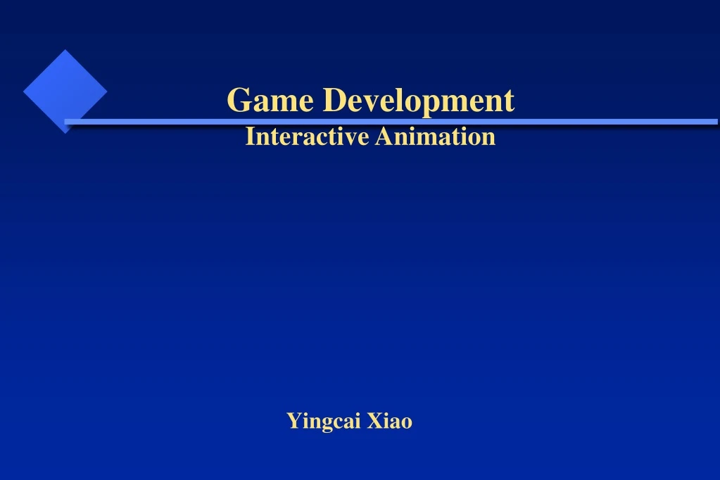 game development interactive animation