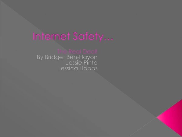 Internet Safety…