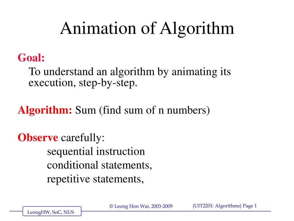 animation of algorithm