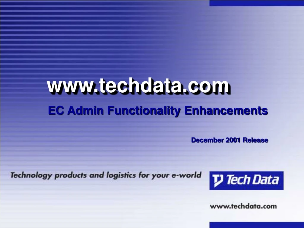 ec admin functionality enhancements december 2001 release