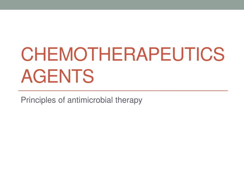 chemotherapeutics agents