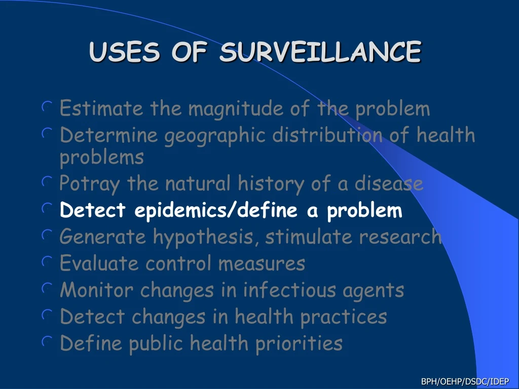 uses of surveillance