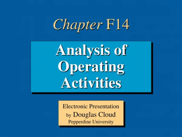 Analysis of Operating Activities