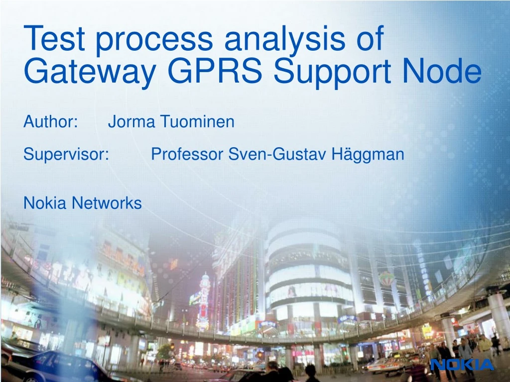 test process analysis of gateway gprs support
