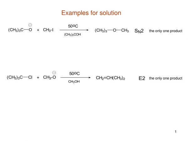 Examples for solution