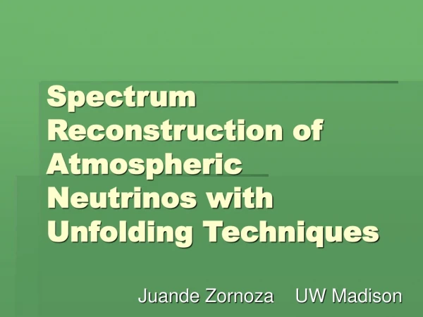 Spectrum Reconstruction of Atmospheric Neutrinos with Unfolding Techniques