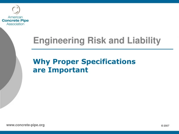 Engineering Risk and Liability
