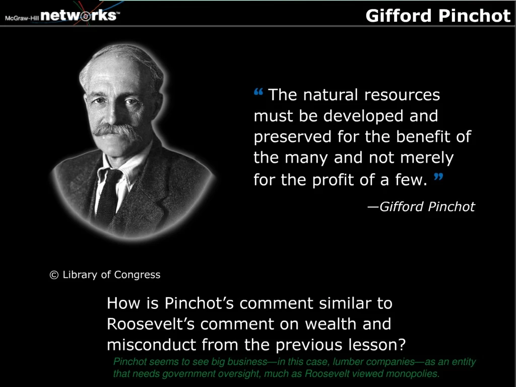 pinchot seems to see big business in this case