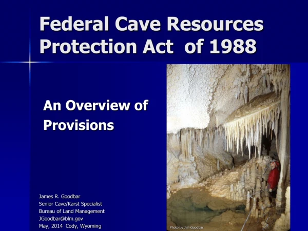 Federal Cave Resources Protection Act  of 1988