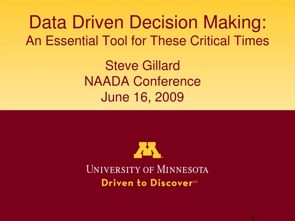 steve gillard naada conference june 16 2009