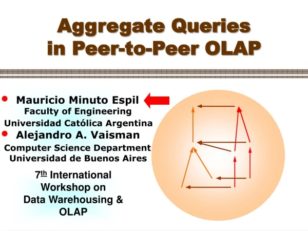 Aggregate Queries  in Peer-to-Peer OLAP