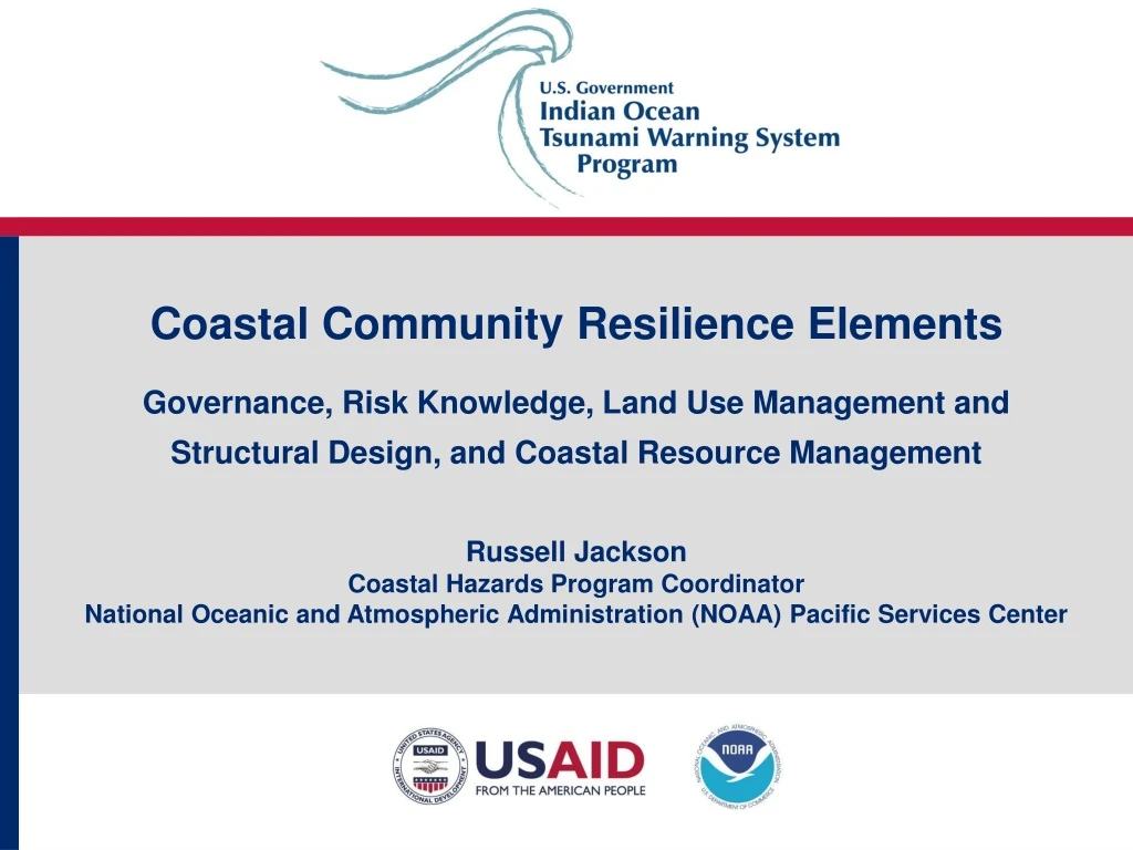 coastal community resilience elements governance