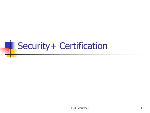 Security+ Certification
