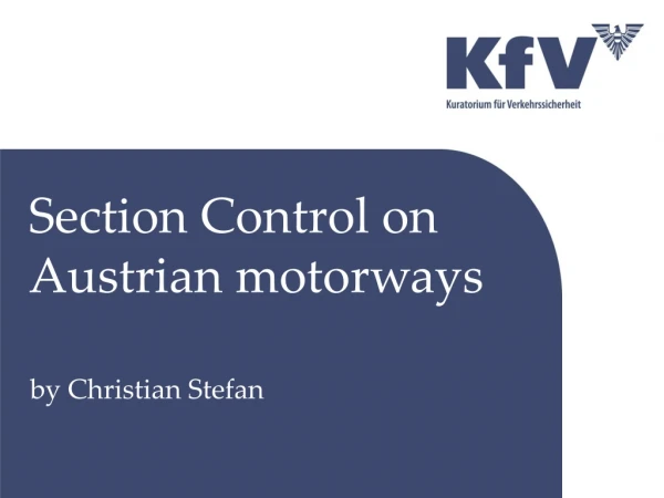Section Control on Austrian motorways