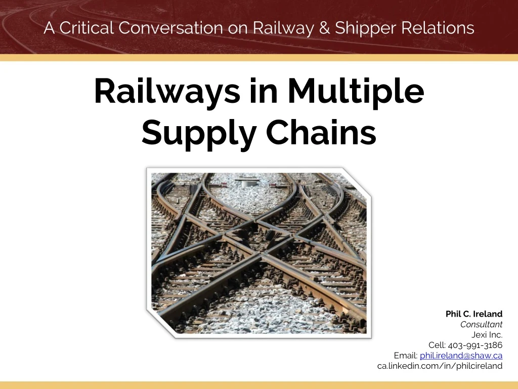 a critical conversation on railway shipper