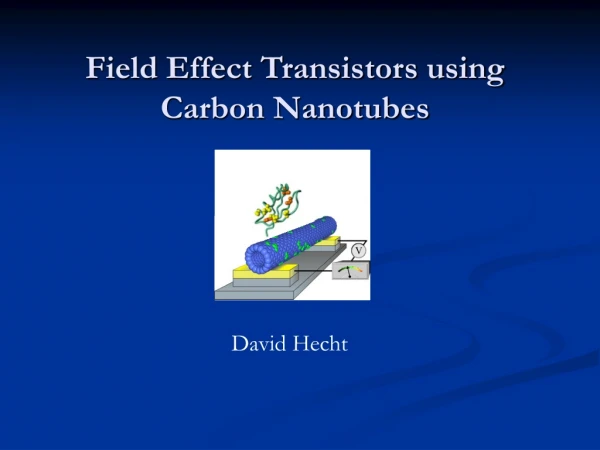 Field Effect Transistors using Carbon Nanotubes