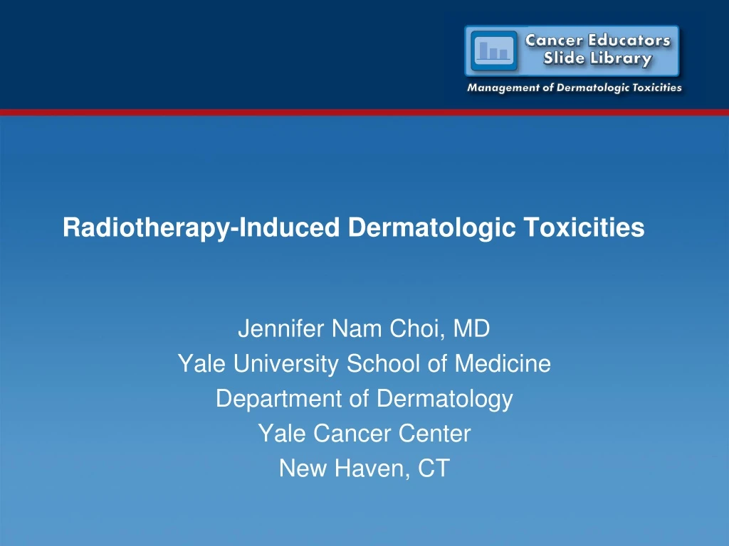 radiotherapy induced dermatologic toxicities