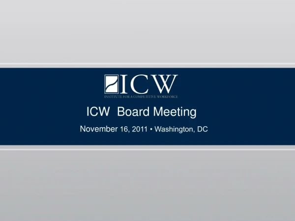 ICW  Board Meeting