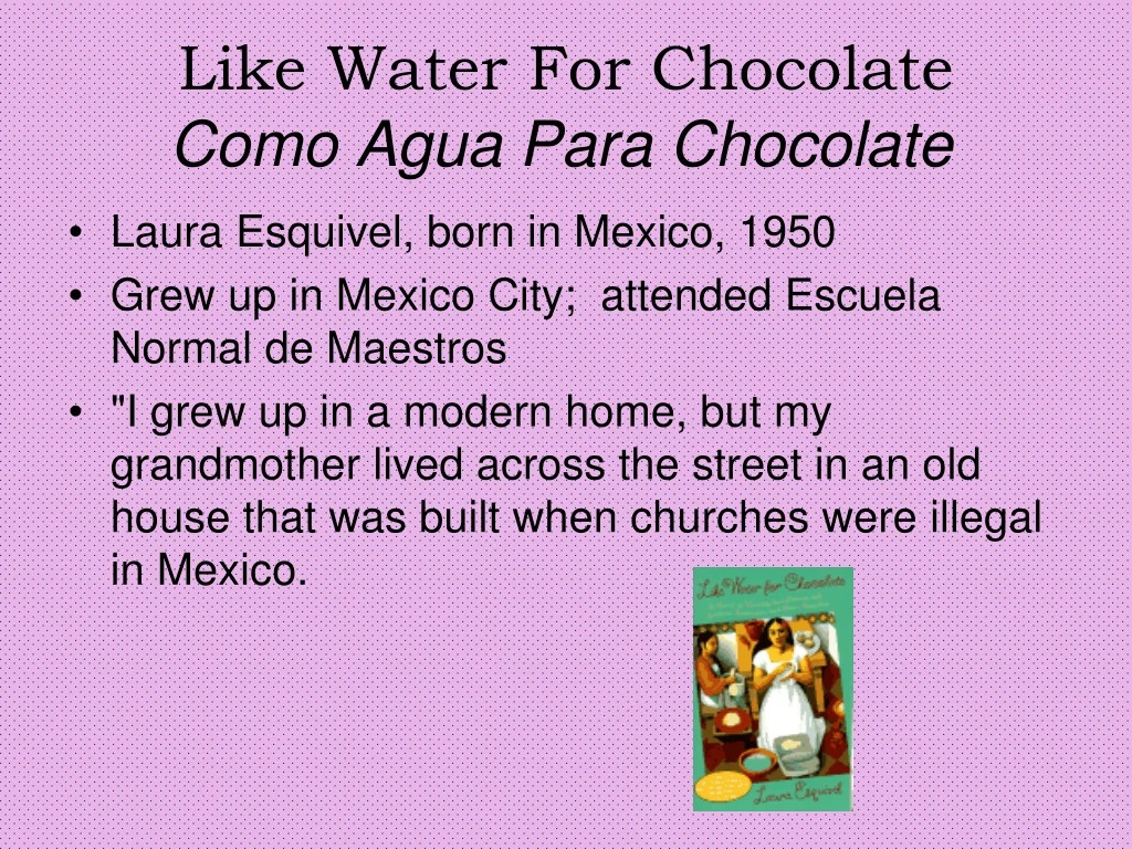 like water for chocolate como agua para chocolate