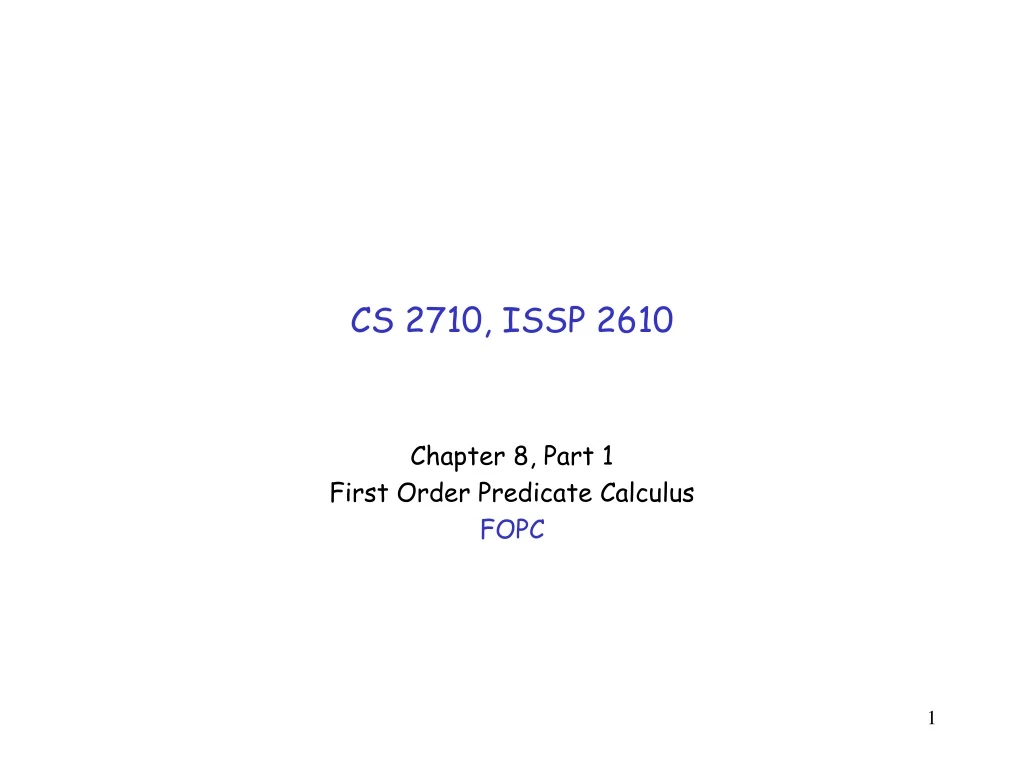 cs 2710 issp 2610