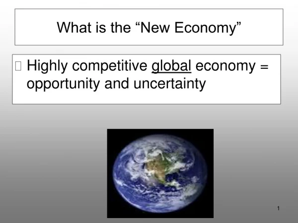 What is the “New Economy”