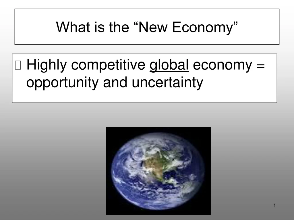 what is the new economy