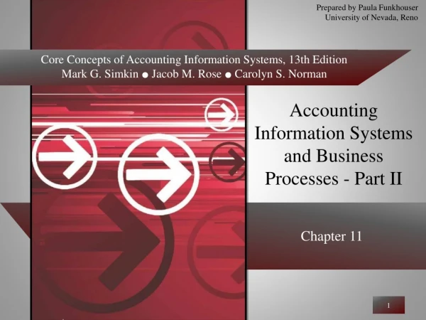 Accounting Information Systems and Business Processes - Part II