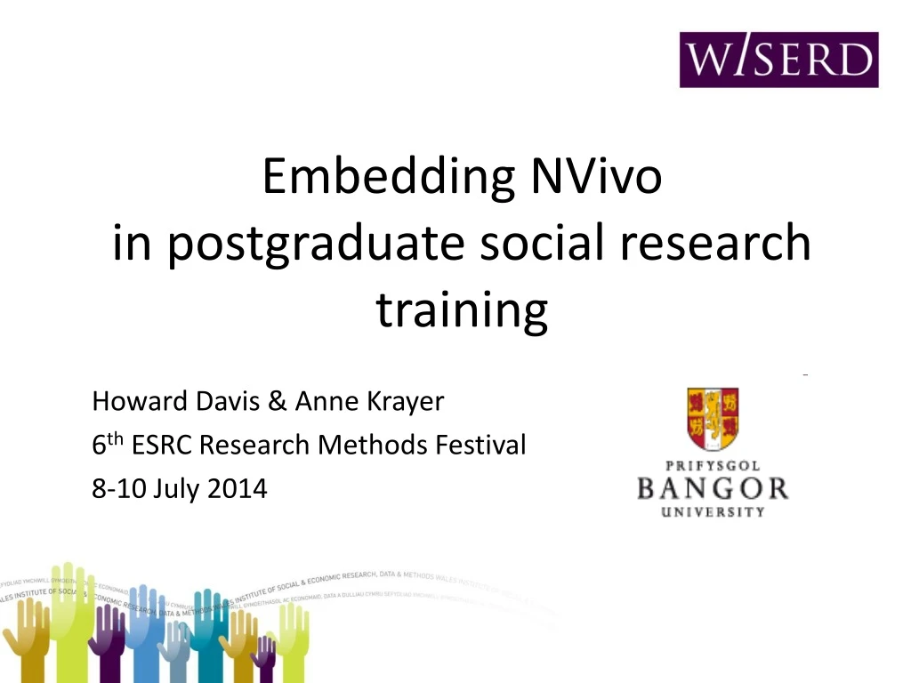 embedding nvivo in postgraduate social research training