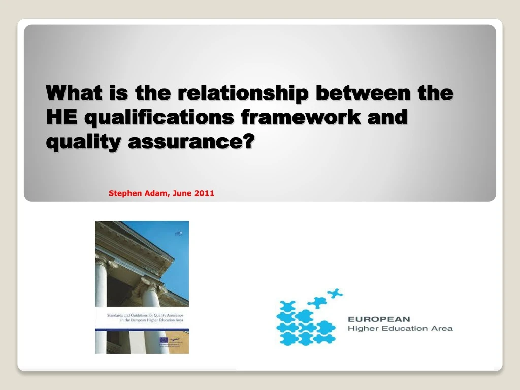 what is the relationship between the he qualifications framework and quality assurance