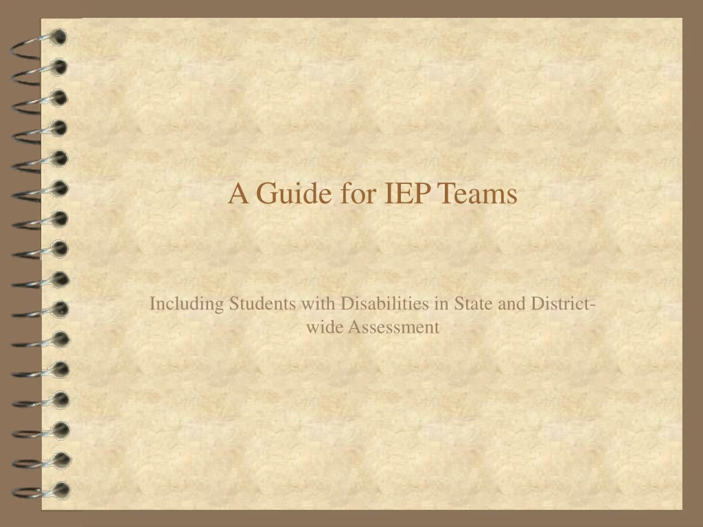 a guide for iep teams