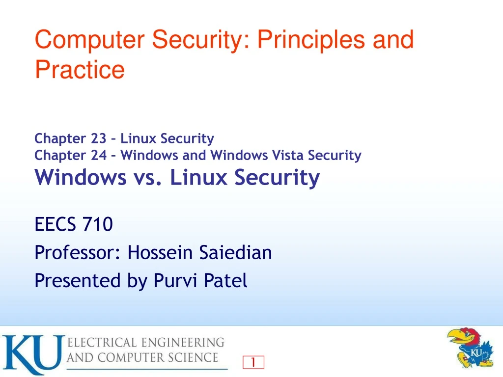 chapter 23 linux security chapter 24 windows and windows vista security windows vs linux security