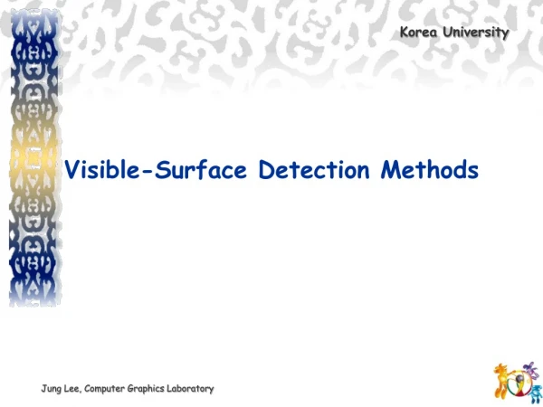 Visible-Surface Detection Methods