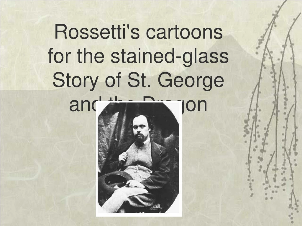 rossetti s cartoons for the stained glass story