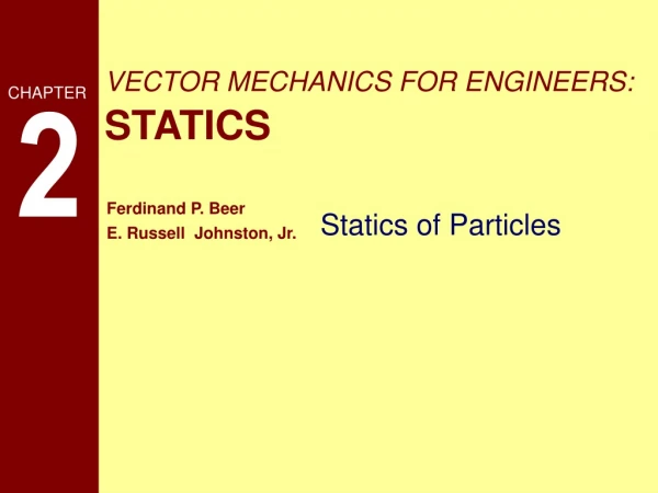 Statics of Particles