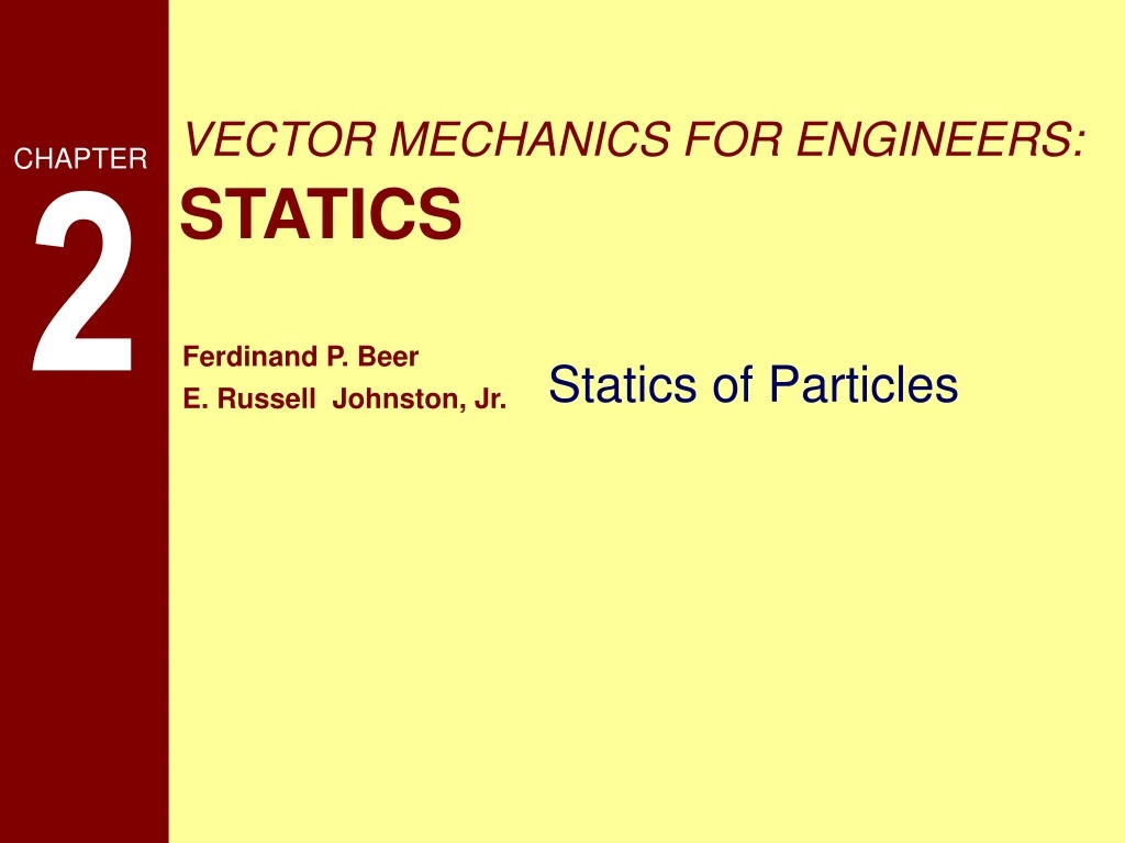 statics of particles