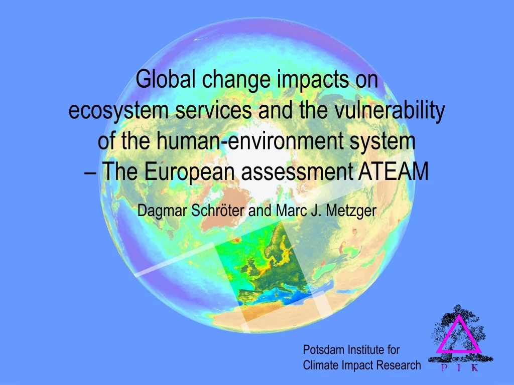 global change impacts on e cosystem services