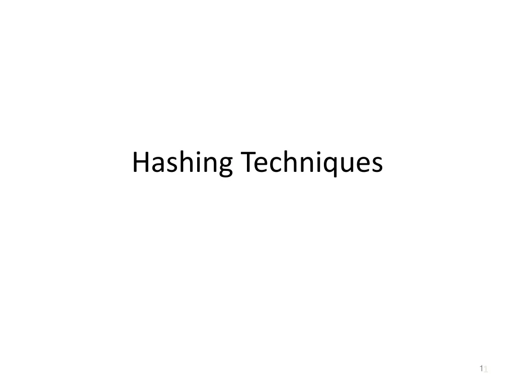 hashing techniques