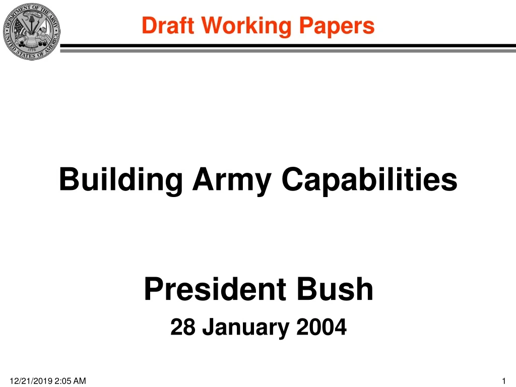 building army capabilities