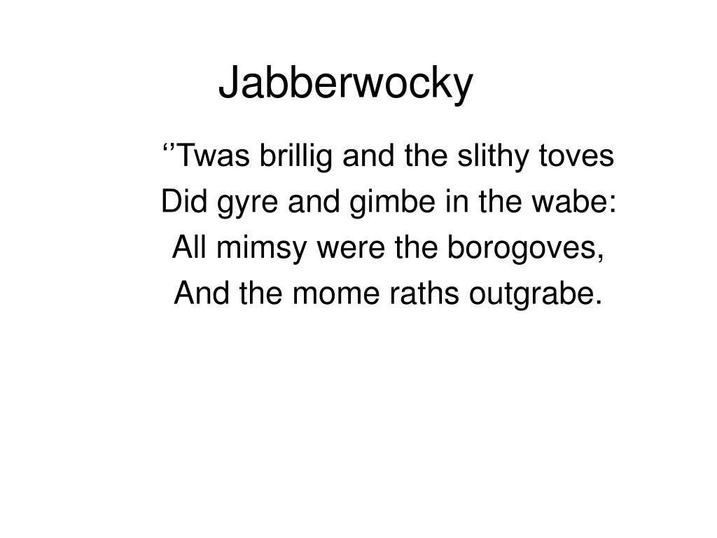 jabberwocky