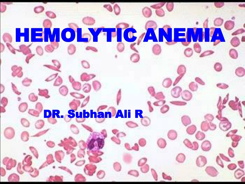 Ppt Hemolytic Anemia Powerpoint Presentation Free Download Id9247334