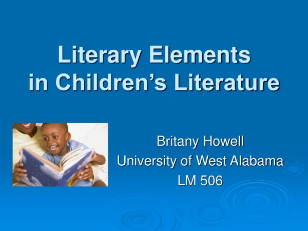 Literary Elements in Children’s Literature