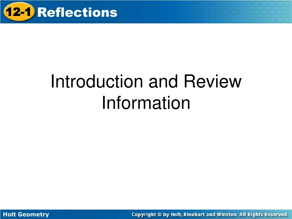 introduction and review information